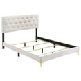 thumbnail image 4 of Maklaine Modern 5-piece Wood Queen Bedroom Set in White and Gold, 4 of 13