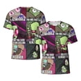 thumbnail image 7 of Invader Zim T-Shirt for Men Novelty 3D Pritneted Casual Short Sleeve Tees Shirt Summer Street T Shirt Top, 7 of 7