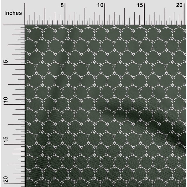 oneOone Polyester Lycra Fabric Honeycomb Geometric Sashiko Printed Fabric 1 Yard 56 Inch Wide