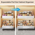 thumbnail image 5 of Expandable Pull Out Cabinet Organizer, 2-Pack Adhesive Slide Out Drawers for Kitchen Cabinets Pantry Bathroom Sliding Drawer, Heavy Duty Cabinet Pull Out Shelves Storage(NOT for Cabinets with Lips), 5 of 18