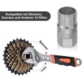 thumbnail image 4 of 2 Pcs Outil de Retrait de Roue Libre de Bicyclette, Manchon de Volant d'Inertie de Bicyclette, Réparation de Support de Vélo de Montagne, Retrait de Cyclisme, Outil de Retrait de Cadenas en Acier au Carbone Compatible avec Sunrace Shimano et Autres Roues Libres à 12 Rainures, 4 of 7