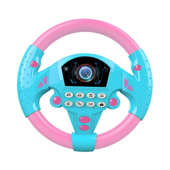 maskred Colorful Steering Wheel Toy Stimulating Motor Skill Learning for Car Backseat Toddlers