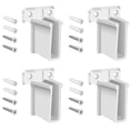 thumbnail image 1 of Hufopik Paquete de 4 soportes de extremo de estante de alambre diseñados para estanterías de alambre Closetmaid Soportes de montaje en pared para estantes Tornillos de armario incluidos Clips de estan, 1 of 5