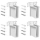 thumbnail image 1 of Hufopik Paquete de 4 soportes de extremo de estante de alambre diseñados para estanterías de alambre Closetmaid Soportes de montaje en pared para estantes Tornillos de armario incluidos Clips de estan, 1 of 5