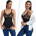 thumbnail image 6 of MANIFIQUE Women's Bra Free Bodysuits Tummy Control Shapewear Thong Body Shaper with Removable Pads, 6 of 7