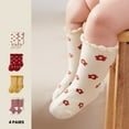 thumbnail image 1 of Chaussettes Variées pour Bébés Filles, Lot de 4, 1 of 5