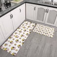 thumbnail image 2 of White Cow Head Hat Pattern Kitchen Rugs Sets Of 2,Anti Fatigue Kitchen Mat Rugs Non Slip Washable,Decorative Kitchen Floor Mats for Kitchen,Sink,Laundry,17"x30"+17"x47", 2 of 7