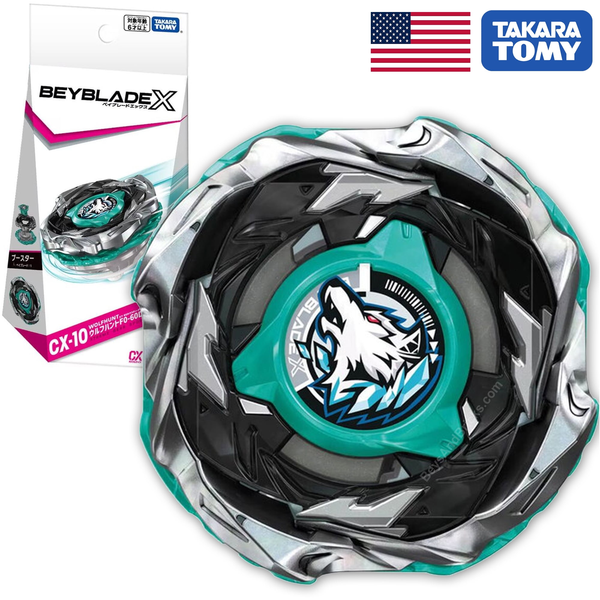 Takara Tomy Wolf Hunt F0-60DB Beyblade X Booster CX-10