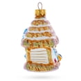 thumbnail image 3 of Birdhouse with Bluebirds Glass Christmas Ornament, 3 of 5