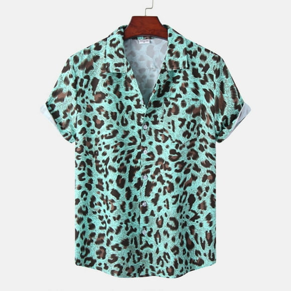 jovati Men's Hawaiian Shirt Short Sleeves Printed Button Down Summer Beach Dress Shirts