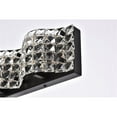 thumbnail image 5 of Modern Home Decorative Iron Ollie 4 Light Bath Sconce In Black With Clear Crystals, 5 of 7