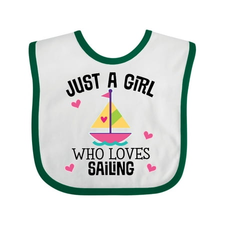 

Inktastic Sailboat Just A Girl Who Loves Sailing Gift Baby Girl Bib