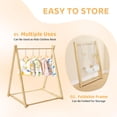 thumbnail image 3 of Ktaxon 2-in-1 Wooden Baby Jumper & Swing with Foldable A-Frame Stand, Stable Toddler Swing Set for Indoor & Outdoor Use, 3 of 7