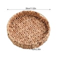 thumbnail image 1 of Natural Water Hyacinth Storage Baskets Round Basket Tray Fruit Tray Grass Weaving Storage Serving Trays with Handle 28*6cm, 1 of 9