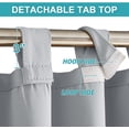 thumbnail image 3 of DONGPAI Patio Curtains Outdoor Extra Wide, Detachable Top Waterproof Outdoor Blackout Curtains Drapes for Porch Pergola Gezebo, 1 Panel, 100''x 84'', Light Grey, 3 of 8