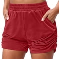 thumbnail image 2 of Running Shorts for Women Elastic Waist Pockets Lightweight Breathable Yoga Gym Active Sports Workout Athletic Shorts, 2 of 8