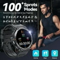 thumbnail image 4 of Military Smart Watch for Men (Answer/Dial Calls), Rugged Fitness Tracker Smartwatch for iPhone Android Waterproof Outdoor Fitness Tracker with Heart Rate/SpO3/Sleep/AI Voice - Black, 4 of 9