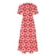 thumbnail image 4 of Puntoco Vestido Midi De Moda Para Mujer Del Día De San Valentín Vestido Con Cuello Redondo Y Manga Corta Con Dos Bolsillos Y Estampado De Amor Rojo Xxl,Regalos Para Mujer Joven, 4 of 4