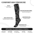 thumbnail image 3 of Lsque Black Spiders Pattern Sport Compression Socks for Men & Women 15-20 mmHg Knee High Nurse Pregnant Running Medical and Travel Athletic, 3 of 6