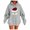 Grey, variant on NinXxx Women's Letter Print Hooded Sweatshirt Long Sleeve Casual Pullover Purple XL