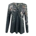 thumbnail image 4 of AOOCHASLIY Fall Clothes Lady Top Women Casual Printing Long Sleeve Buttons Slim Affordable Blouse T-shirt Tops, 4 of 5