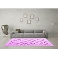 thumbnail image 3 of Ahgly Company Indoor Round Solid Purple Modern Area Rugs, 8' Round, 3 of 4