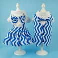 thumbnail image 5 of Stripe Pattern Pet Skirt - Bow-knot Design - Turn-down Collar - Machine Washable - Friendly to Skin - Decorative Polyester Summer Pet Dog Striped Dress Shirt - Clothing Pet Supplies, 5 of 8