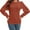 Maple red, variant on Women's Fall Puff Long Sleeve Tunic Tops Pleated Crew Neck Shirts Blouses Casual Loose T-Shirts