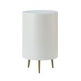 thumbnail image 3 of 14 Karat Home Drum 3 - Drawer End Table with Metal Legs for Living Room Bedroom, White, 3 of 10