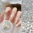 thumbnail image 4 of Happydeer 1 Box Nail Shells Irregular 3D Effect Flashing Crushed Stone Decorative Nail Art Decoration Phantom Color Natural Abalone Shell Pieces Nail Art Flakes for Salon, 4 of 13