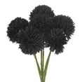 thumbnail image 1 of Uxcell 6 paquetes de flores de bola de crisantemo artificial de 11 pulgadas, ramos de crisantemo de seda para el hogar en negro, 1 of 6