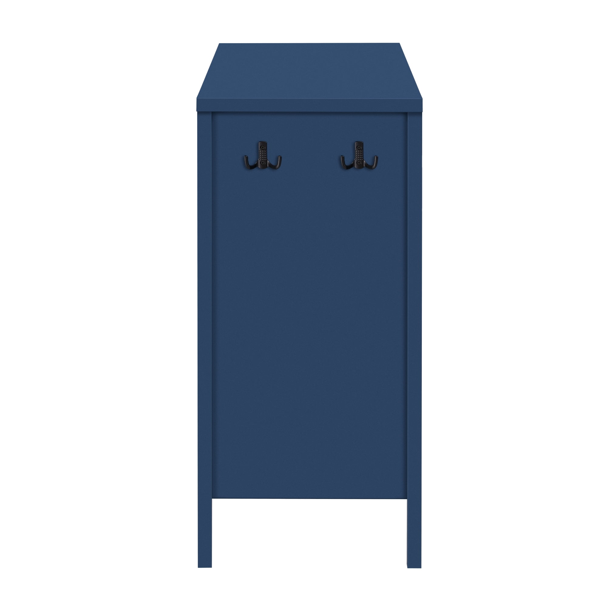 55.1" Storage Sideboard with 4-Doors, Buffet with Open Shelf and 2-Tiers Adjustable Shelves, Modern Cabinet with Double Hooks ,Suitable for Living Room, Hallway, Dining, Office