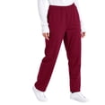 thumbnail image 2 of Four Way Stretch Scrub Pants for Women Slim Fit Anti-Wrinkle Yoga Waistband Jogger Medical Uniform Work Pants 2026 Wine 2XL, 2 of 4