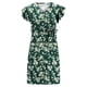 thumbnail image 3 of Moda Mujer Vestidos Verano Impresión Casual Cuello en V Manga corta Botón Vacaciones Playa Mini vestido Fridja  qw6649, 3 of 4