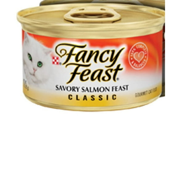 Purina Fancy Feast Classic Kitten Food, Wet Cat Food, Savory Salmon Feast, 3 oz Cans (24 Pack)