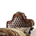 thumbnail image 5 of Acme Dresden Eastern King Bed Synthetic Leather & Cherry Oak Wood Poly Resin Upholstered Ideal for All Age Groups, 5 of 10