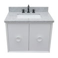 thumbnail image 6 of Bellaterra Home 31" Single wall mount vanity in White finish top with Gray granite and rectangle sink, 6 of 8