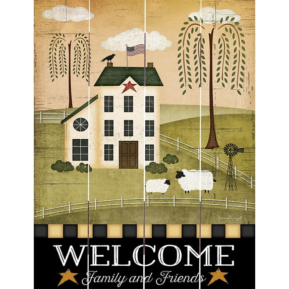 Wood Pallet Art - Welcome Familiy and Friends