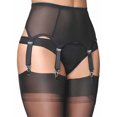 thumbnail image 1 of Zhuge Cinturón de Liguero Mujer, Cintura Alta en Malla Vintage con Tirantes Ajustables y Clip Metal, Sin calcetines y bragas,El estilo A,Talla M Negro, 1 of 3