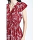 thumbnail image 4 of Vestido estampado flores Roman Fashion /Juvenil, 8867-13 (Vino flores) vino EG, 4 of 5