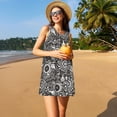 thumbnail image 3 of Fotbe Bicycles Parts Vestido de Verano sin Mangas para Mujer – Vestido Midi Línea A, Estilo Camiseta Floral, Vestido Playero Casual y Fluido, 3 of 7
