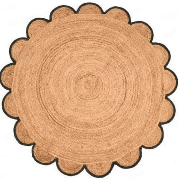 Jaipur Art And Craft Round Jute Area Rug Indian Natural Handmade Home Décor New Design Brown Rug (2x2 Sq Ft)