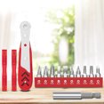 thumbnail image 4 of Juego de llaves de trinquete con llave de dos puntas, par ajustable para automóvil (rojo, 14 piezas) Ehuebsd Para estrenar, 4 of 8