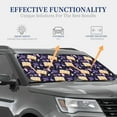 thumbnail image 4 of Fotbe Lavender Flowers 2-Piece Car Windshield Sun Shade | Sun Blocker for Car Windshield | Foldable Automotive Interior Accessories for Sun Protection-Medium, 4 of 7