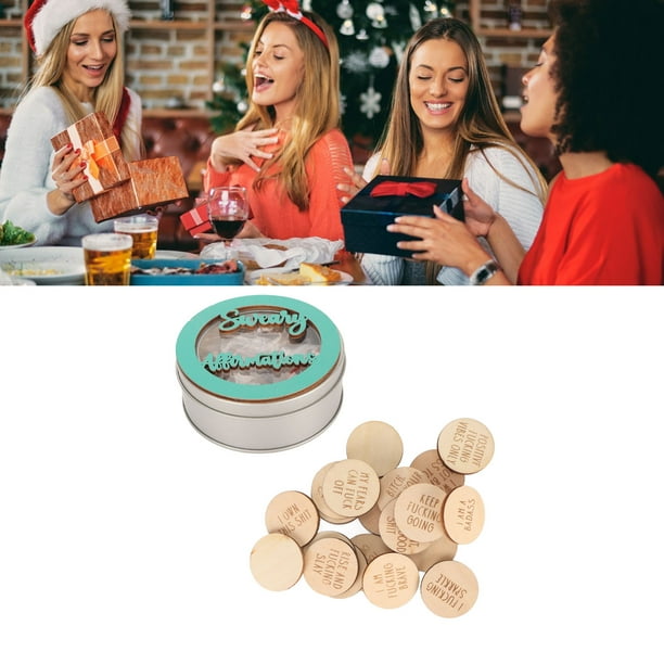 22 Piezas Mini Discos De Afirmación Jurada Tarjetas De Afirmaciones Positivas Con Caja De Almacenamiento Regulan Emociones Humorísticas Chips De Afirmación Positiva De Madera