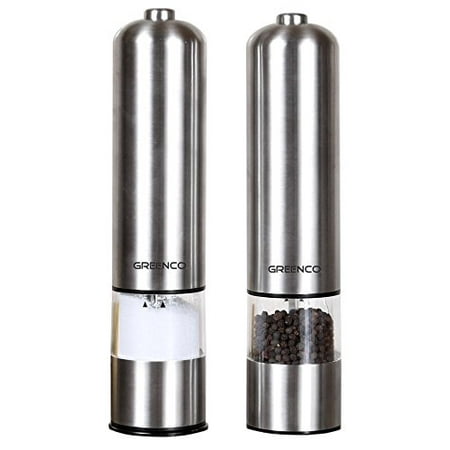 Greenco Automatic Electric Pepper Mill and Salt Grinder, Stainless Steel –  BrickSeek