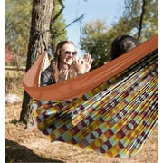 Equip Premium Nylon Camping Travel Hammock, 2 Person, Groovy Moons
