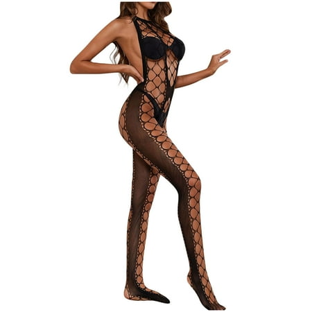 

Pedort Plus Size Lingerie For Women Women Lingerie Set High Waisted Underwire Lingerie Lace (Black One Size)