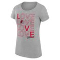 thumbnail image 2 of Women's G-III 4Her by Carl Banks Heather Gray Portland Trail Blazers Basketball Love Fitted T-Shirt, 2 of 3