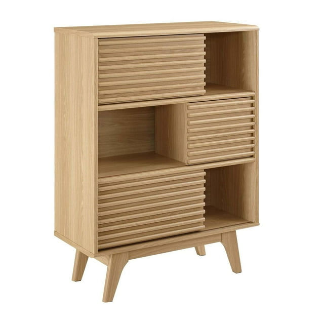 Modway Meuble de Rangement Moderne Mi-Siècle à Trois Niveaux en Chêne